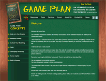 Tablet Screenshot of gameplanbook.com